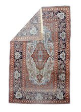 Extremely Fine Antique  Mohtasham Kashan Rug 4'6" x 7' 3"