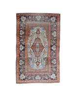 Extremely Fine Antique  Mohtasham Kashan Rug 4'6" x 7' 3"