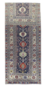 Antique Caucasian Shirvan Rug 3' 5'' x 10' 0"