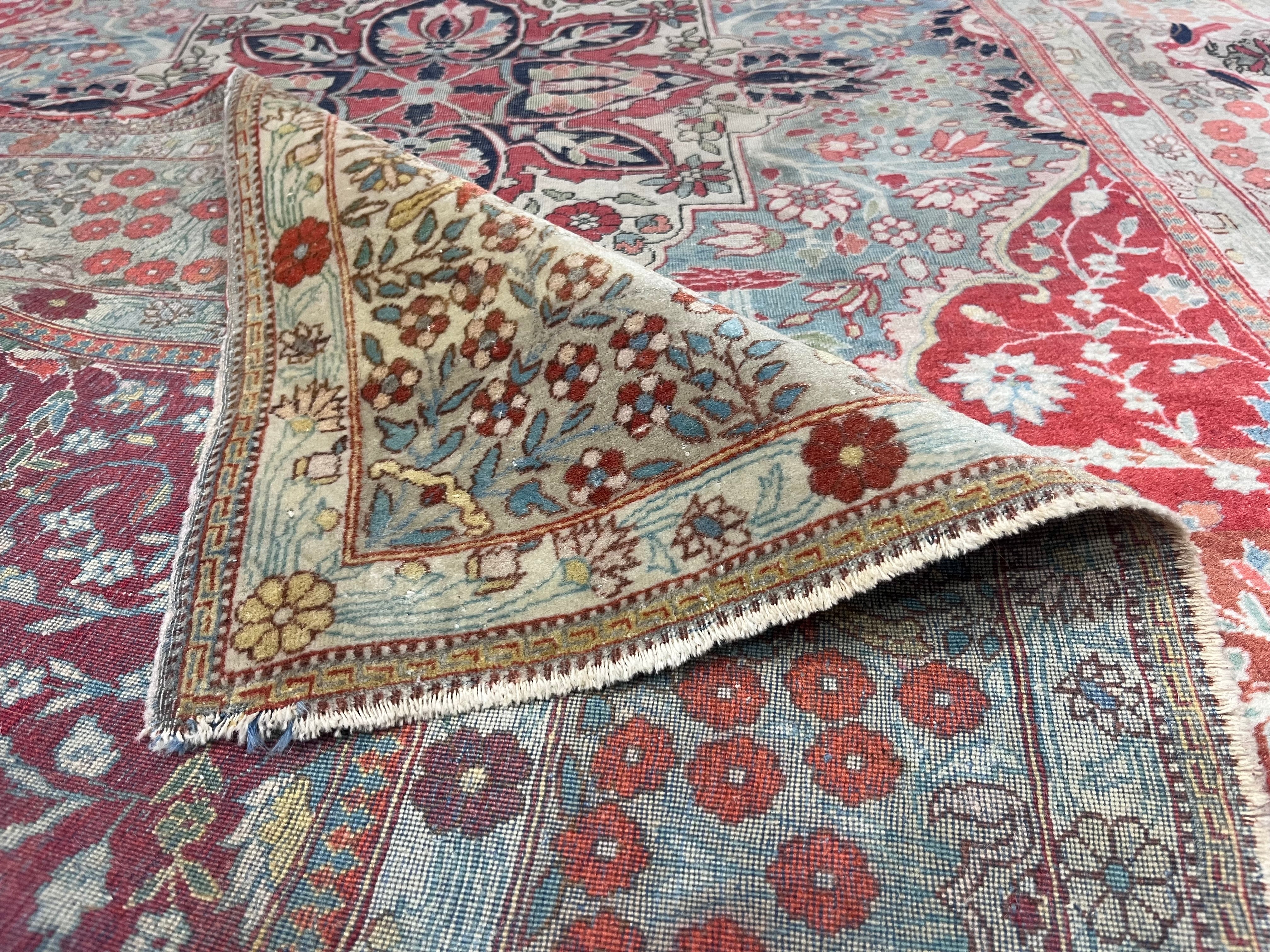 Fine Antique Mohtasham Kashan Rug 4' 5'' x 6' 6''