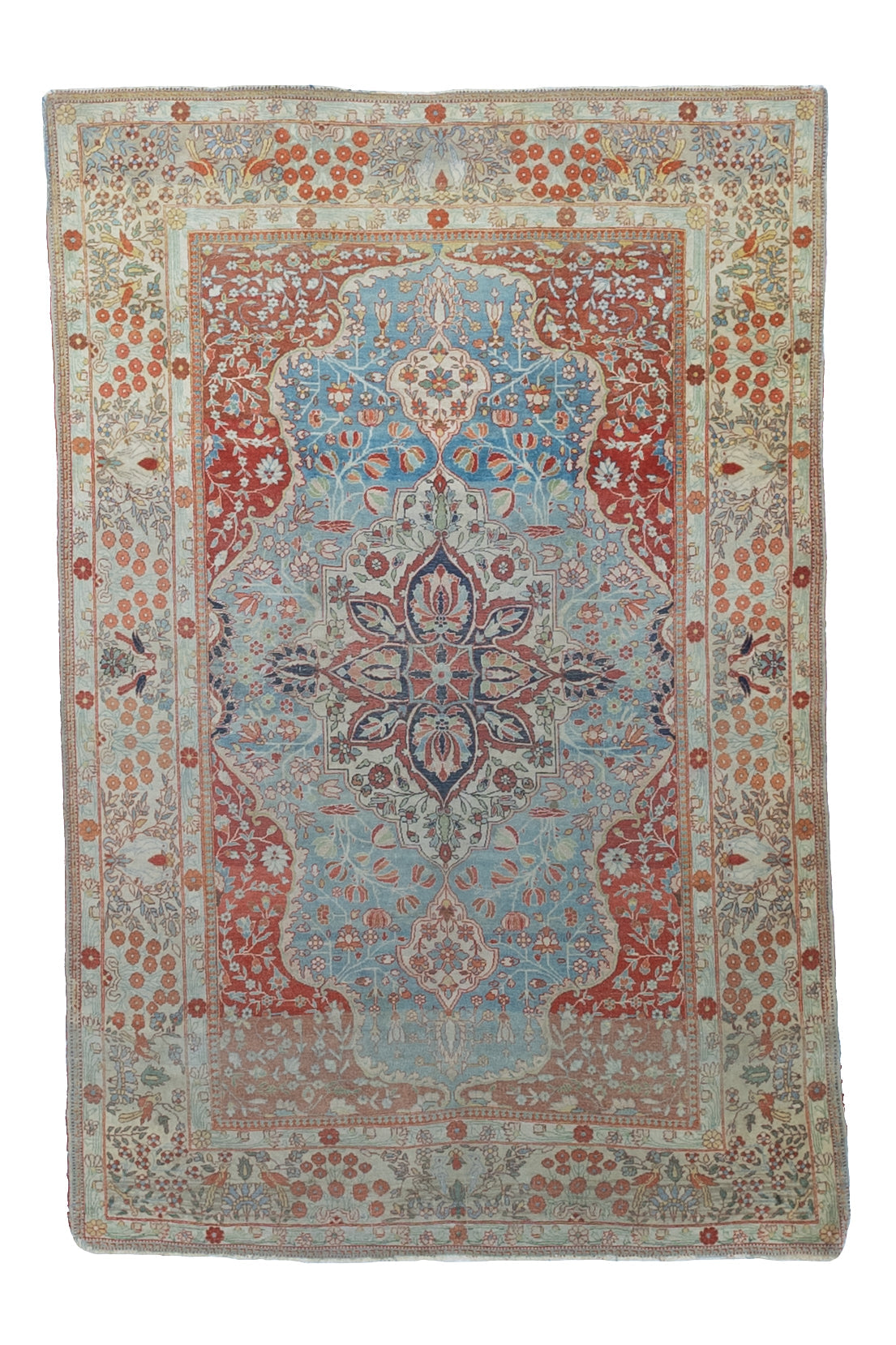 Fine Antique Mohtasham Kashan Rug 4' 5'' x 6' 6''