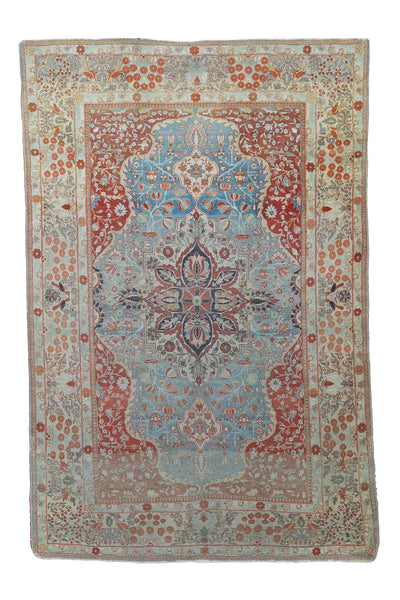 Fine Antique Mohtasham Kashan Rug 4' 5'' x 6' 6''