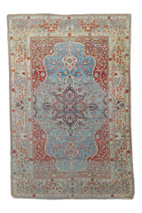 Fine Antique Mohtasham Kashan Rug 4' 5'' x 6' 6''