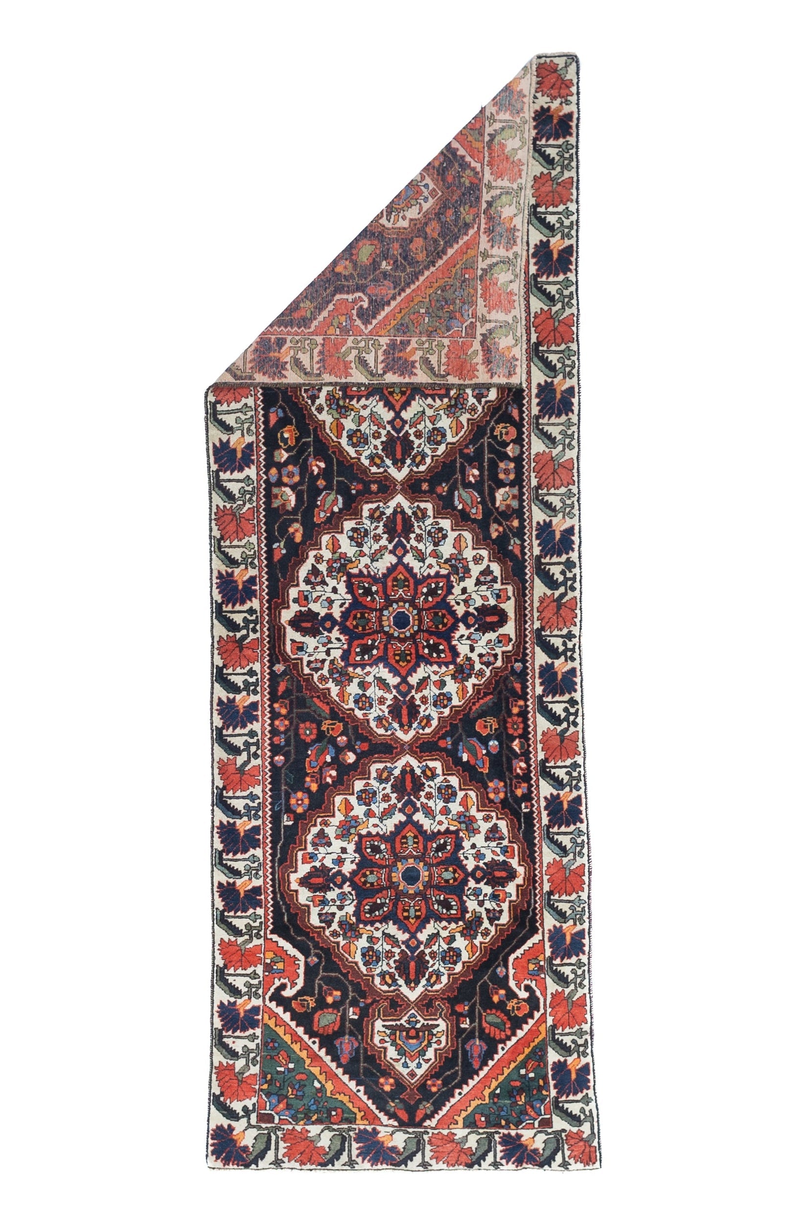 Fine Antique  Bakhtiari Rug 3' 4'' x 9' 11''