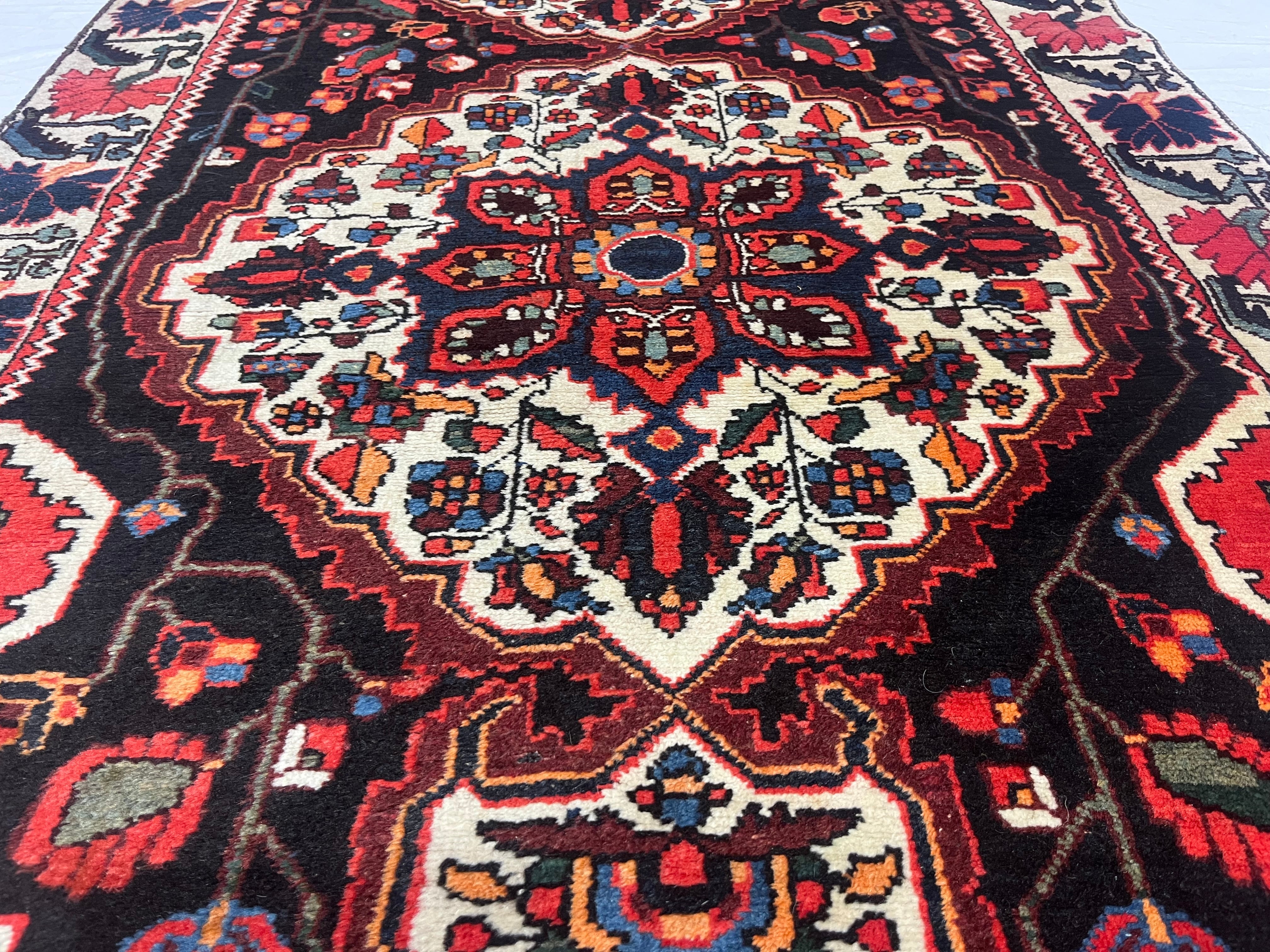 Fine Antique  Bakhtiari Rug 3' 4'' x 9' 11''