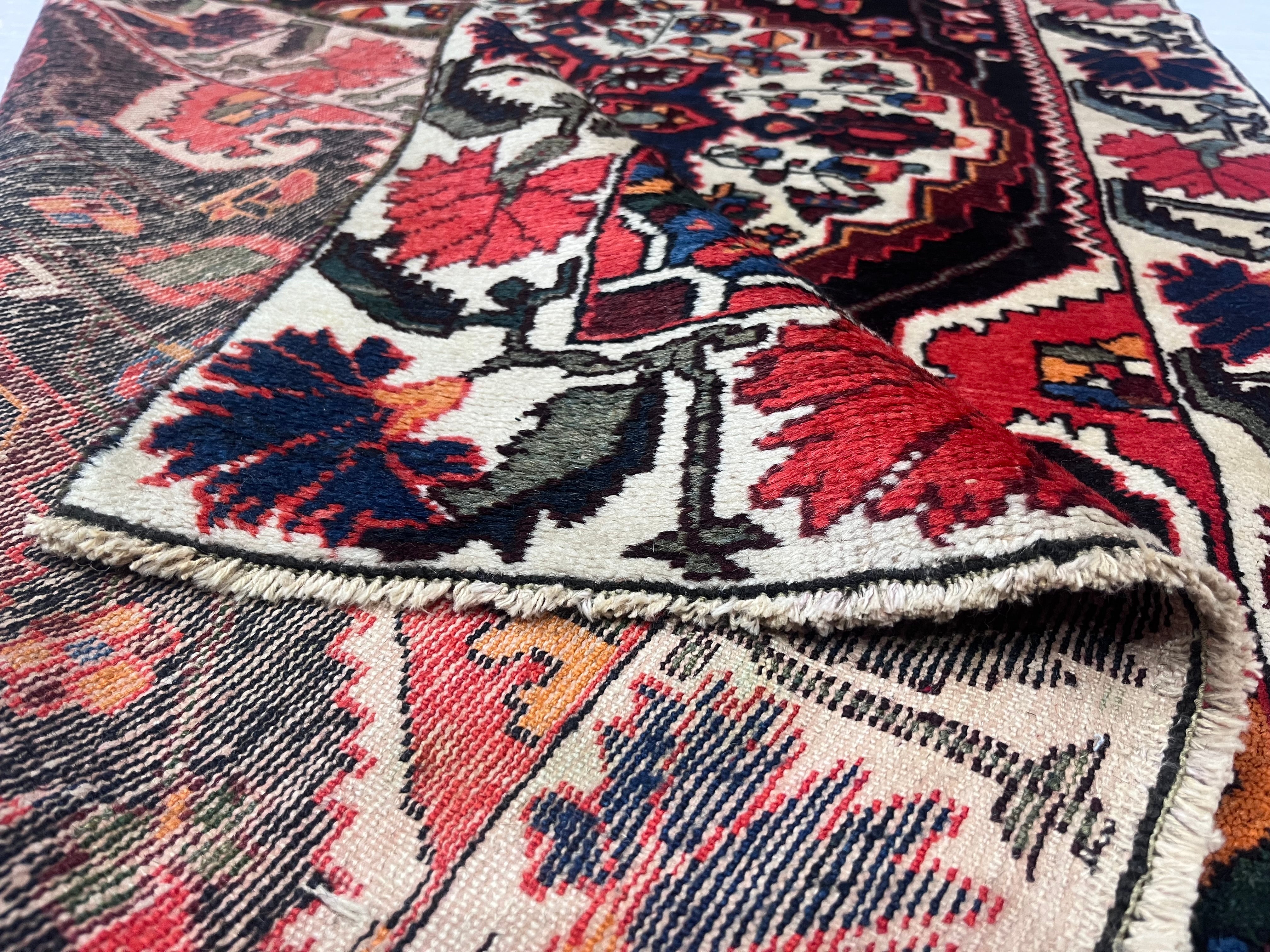 Fine Antique  Bakhtiari Rug 3' 4'' x 9' 11''