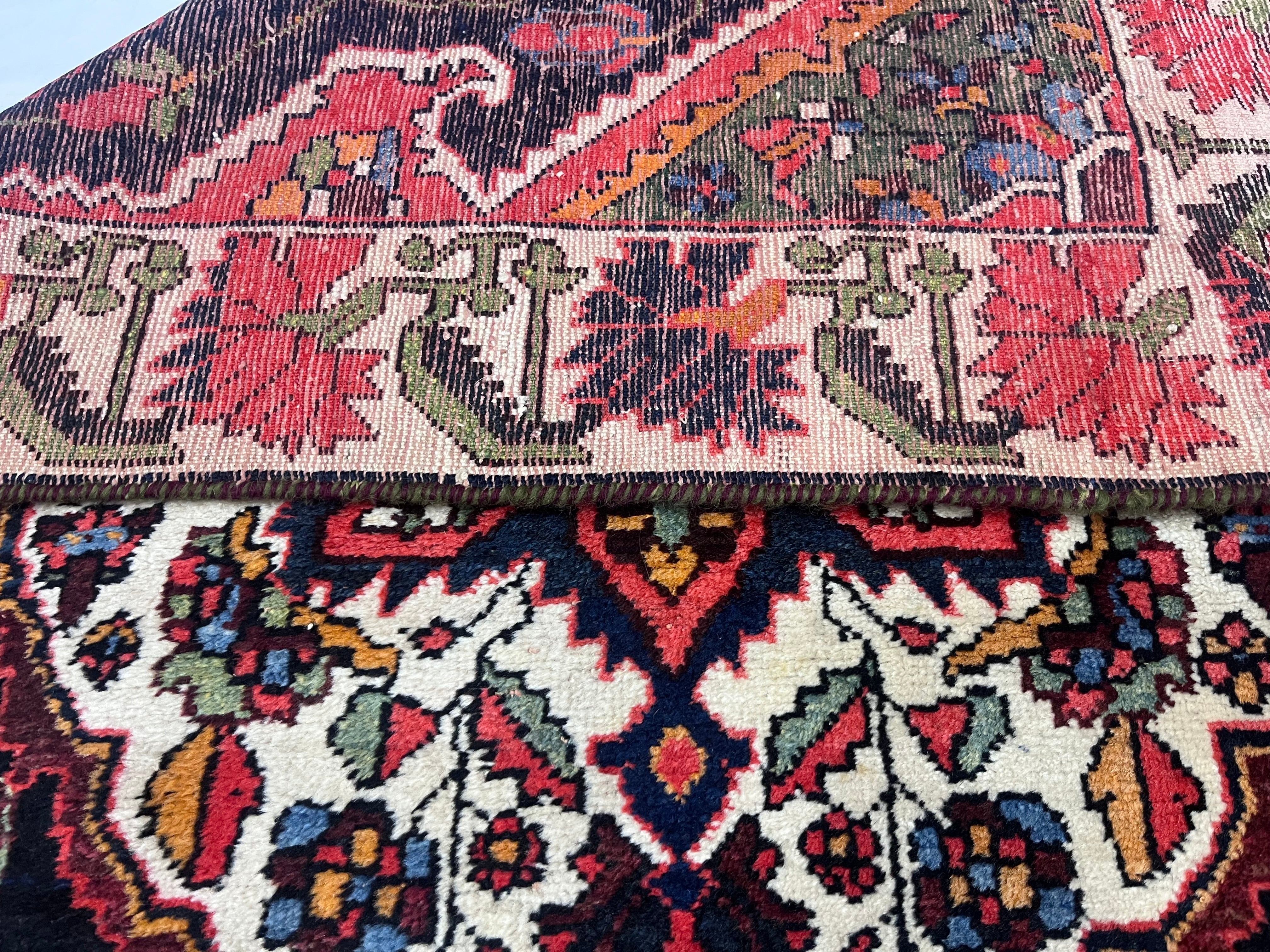 Fine Antique  Bakhtiari Rug 3' 4'' x 9' 11''