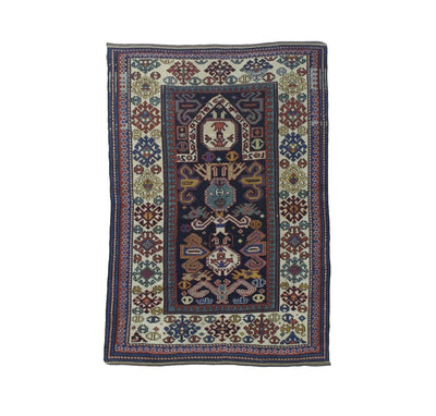 Fine Antique Caucasian Shirvan Wool Rug 3'3
