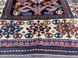 Fine Antique Caucasian Shirvan Wool Rug 3'3" x 4'11"