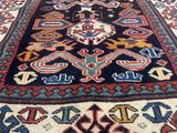 Fine Antique Caucasian Shirvan Wool Rug 3'3" x 4'11"