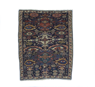 Fine Antique Caucasian Shirvan Wool Rug 3'6