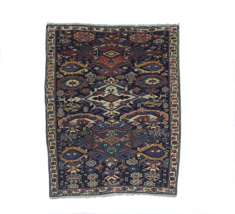 Fine Antique Caucasian Shirvan Wool Rug 3'6