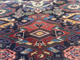 Fine Antique Caucasian Shirvan Wool Rug 3'6" x 4'3"