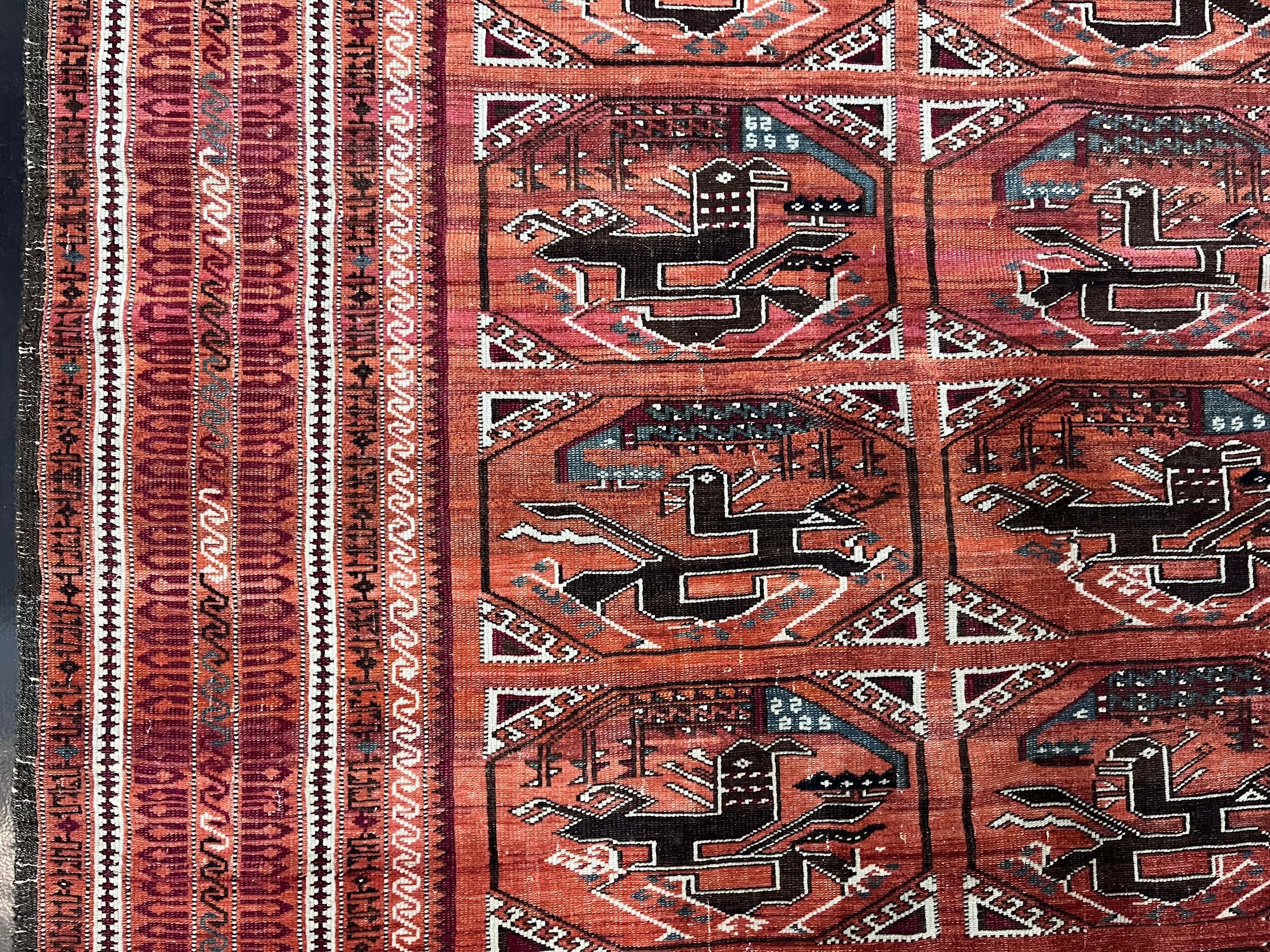 Fine Antique Beshir Rug 9' 5'' x 14' 5''