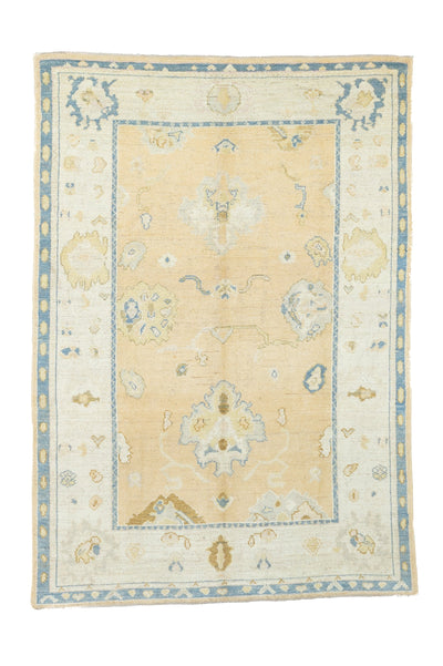 Fine Vintage Oushak Rug 6' 3'' x 9' 1''