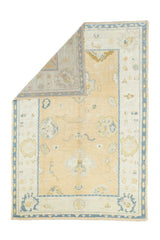 Fine Vintage Oushak Rug 6' 3'' x 9' 1''