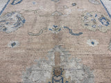 Fine Vintage Oushak Rug 6' 3'' x 9' 1''