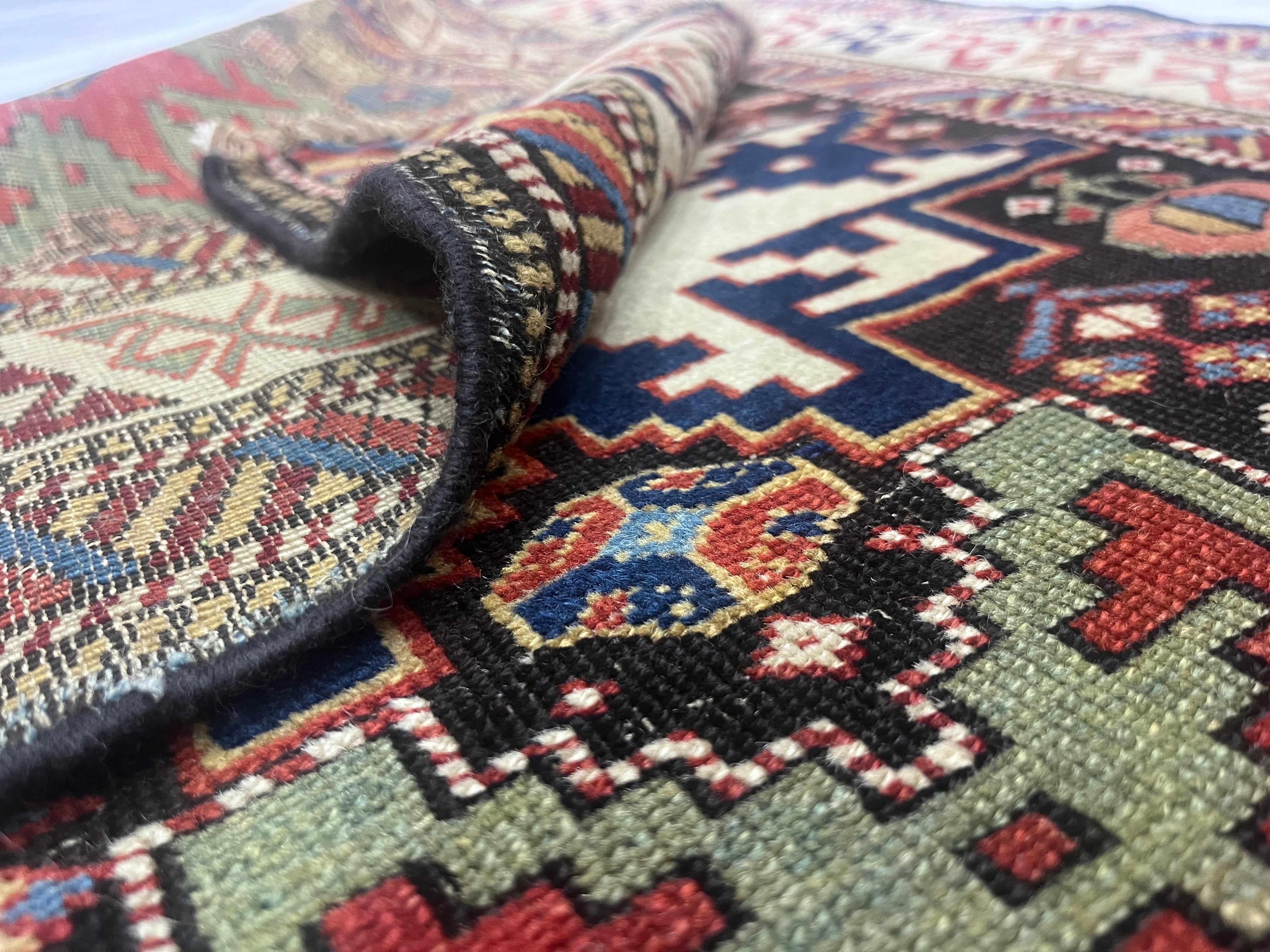 Fine Antique Caucasian Shirvan Wool Rug 2'11" x 9' 10''