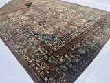 Extremely Fine Antique Silk Mohtasham Kashan Rug 6'5" x 10' 0"