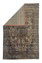 Extremely Fine Antique Silk Mohtasham Kashan Rug 6'5" x 10' 0"