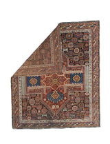 Fine and Rare Antique  Qashqai Tribal Wool Rug 5' 4'' x 6' 4''
