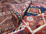 Fine and Rare Antique  Qashqai Tribal Wool Rug 5' 4'' x 6' 4''