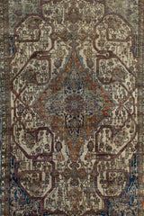 Extremely Fine Antique Silk Mohtasham Kashan Rug 6'5" x 10' 0"