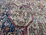 Extremely Fine Antique Silk Mohtasham Kashan Rug 6'5" x 10' 0"