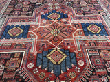 Fine and Rare Antique  Qashqai Tribal Wool Rug 5' 4'' x 6' 4''