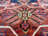 Fine and Rare Antique  Qashqai Tribal Wool Rug 5' 4'' x 6' 4''