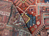 Fine and Rare Antique  Qashqai Tribal Wool Rug 5' 4'' x 6' 4''