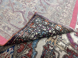 Extremely Fine Antique Silk Mohtasham Kashan Rug 6'5" x 10' 0"