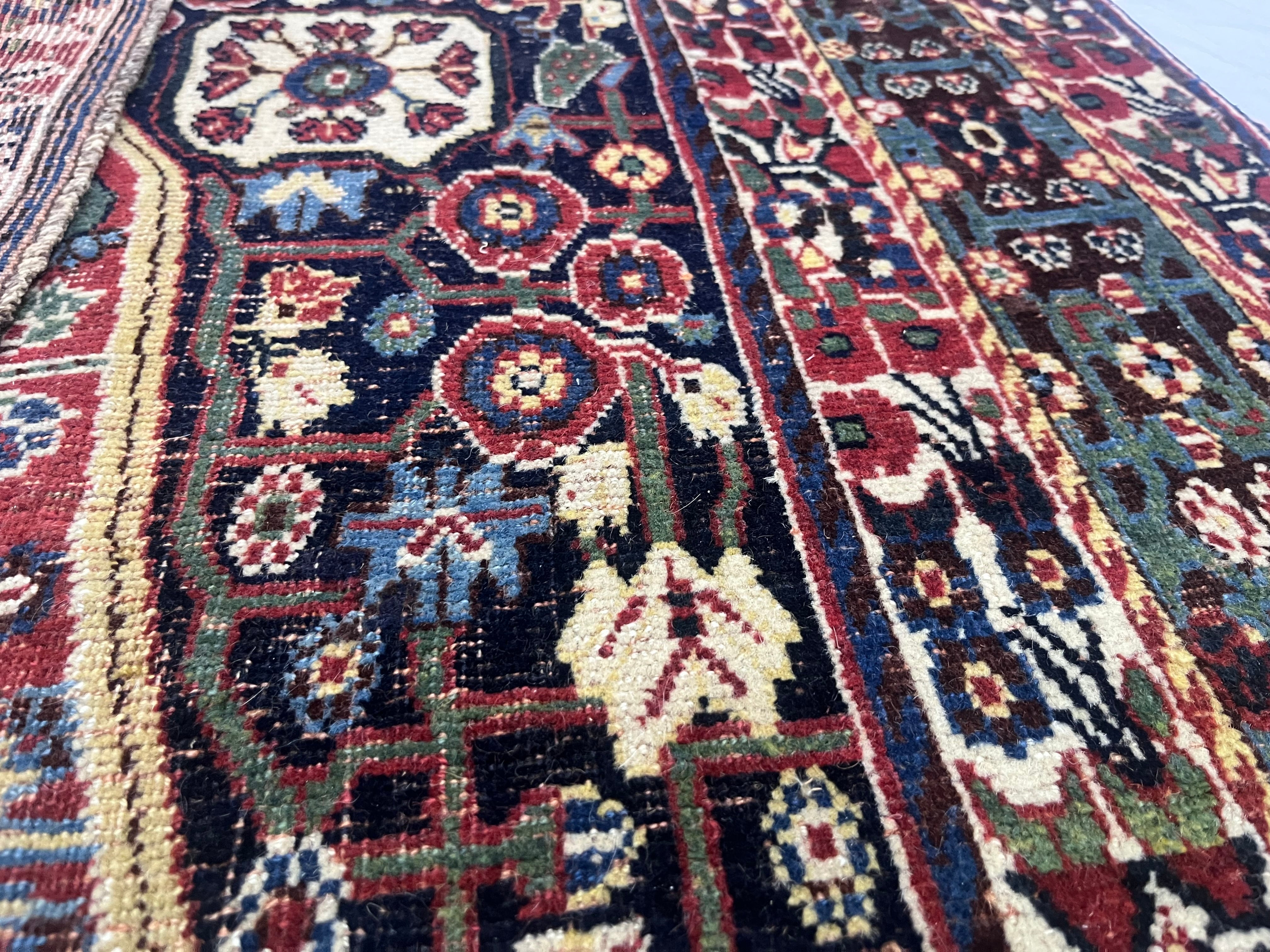 Fine Antique Qashqai Tribal Wool Rug 4'9" x 8' 2''