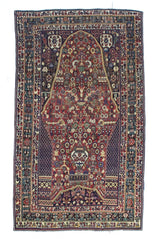 Fine Antique Qashqai Tribal Wool Rug 4'9" x 8' 2''