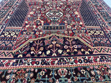 Fine Antique Qashqai Tribal Wool Rug 4'9" x 8' 2''