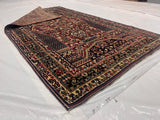 Fine Antique Qashqai Tribal Wool Rug 4'9" x 8' 2''