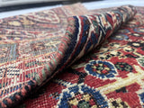 Fine Antique Qashqai Tribal Wool Rug 4'9" x 8' 2''