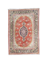 Fine Vintage  Silk Qum 3'4" x 4' 10''