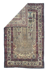 Fine Antique Persian Lavar Kerman Rug 4'1" x 6' 8"