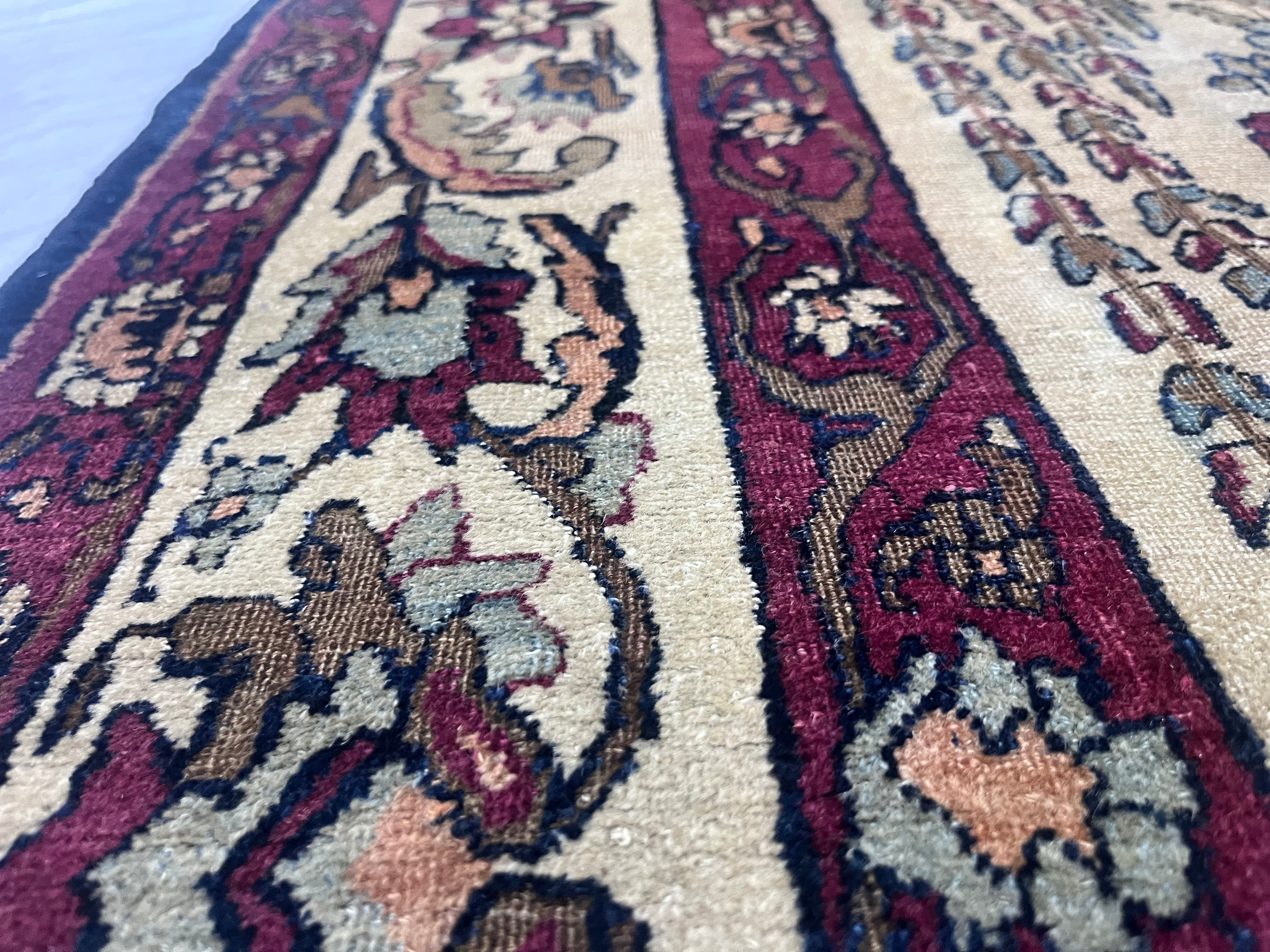 Fine Antique Persian Lavar Kerman Rug 4'1" x 6' 8"