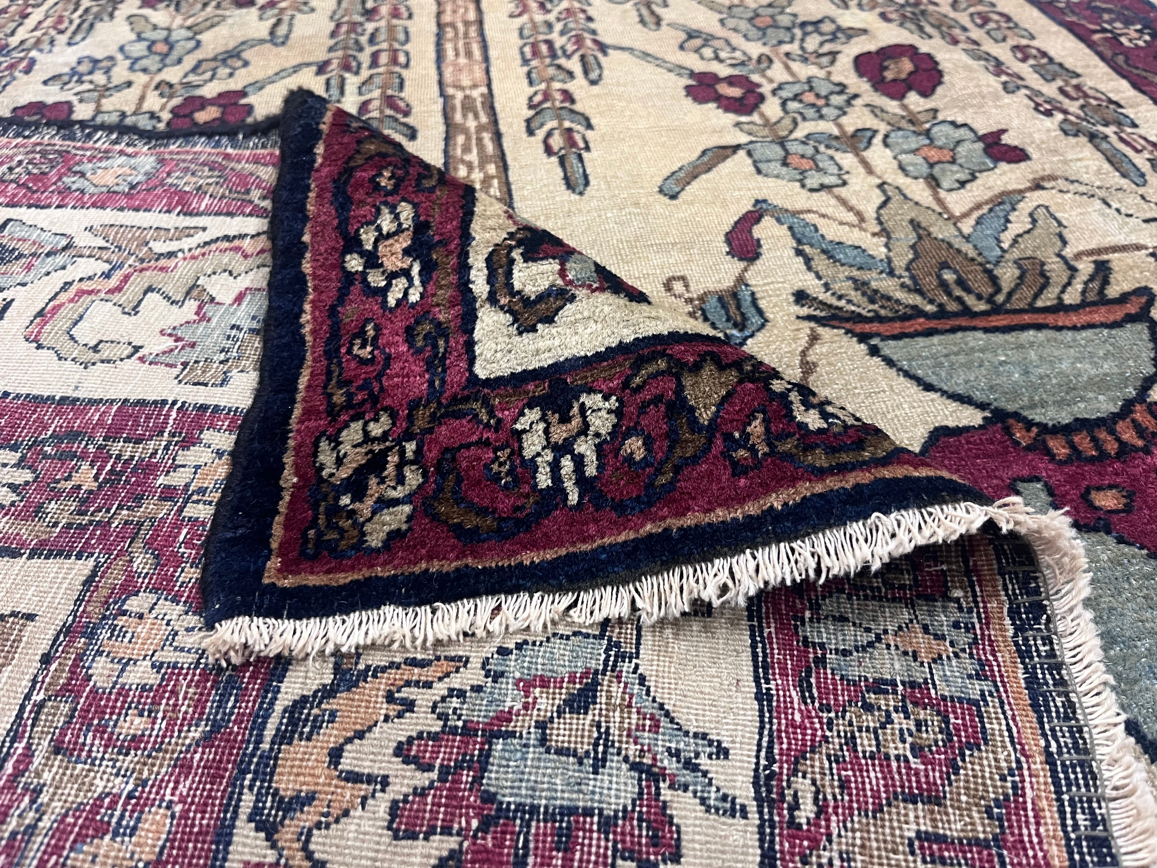 Fine Antique Persian Lavar Kerman Rug 4'1" x 6' 8"