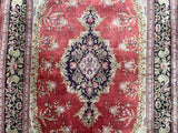 Fine Vintage  Silk Qum 3'4" x 4' 10''