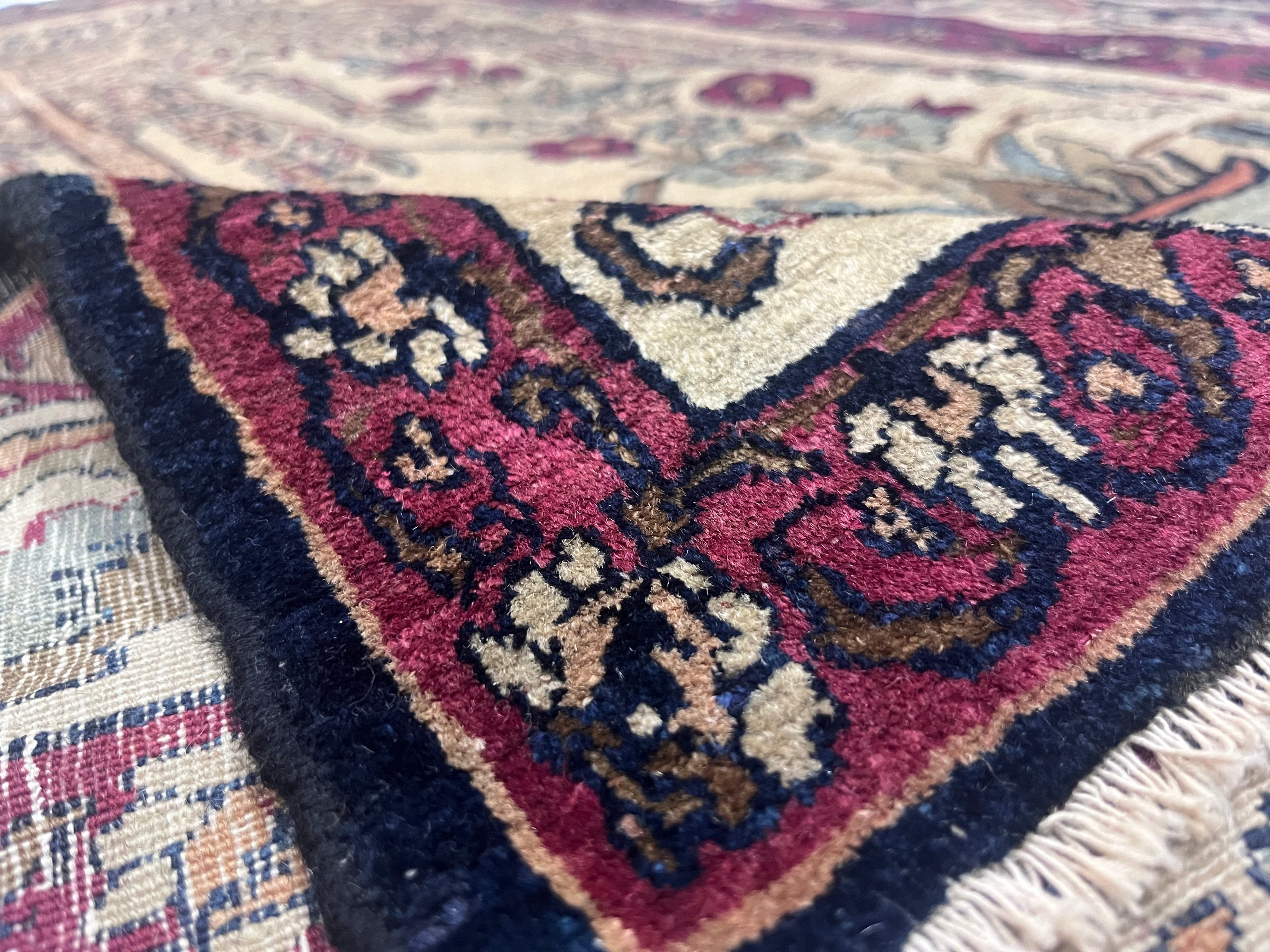 Fine Antique Persian Lavar Kerman Rug 4'1" x 6' 8"