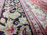 Fine Vintage  Silk Qum 3'4" x 4' 10''