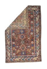 Fine Antique Caucasian Kuba Bijov Wool Rug 3' 11'' x 6' 1''