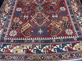 Fine Antique Caucasian Kuba Bijov Wool Rug 3' 11'' x 6' 1''