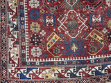 Fine Antique Caucasian Kuba Bijov Wool Rug 3' 11'' x 6' 1''
