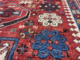Fine Antique Caucasian Kuba Bijov Wool Rug 3' 11'' x 6' 1''