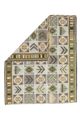 Fine Vintage Swedish Kilim Wool Rug 5'1" x 6' 2"
