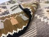 Fine Vintage Swedish Kilim Wool Rug 5'1" x 6' 2"